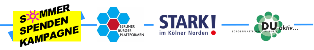 Banner Sommer-Spenden-Kampagne Berlin Köln Duisburg